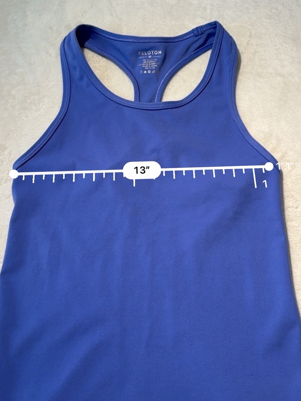 Peloton Periwinkle Racerback Performance Tank - Picture 4 of 7